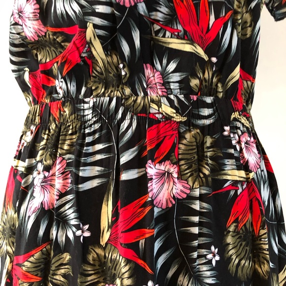Women’s Calzedonia Cobey Black Floral Tropical Maxi Dress Beach Coverup size S - Picture 7 of 16
